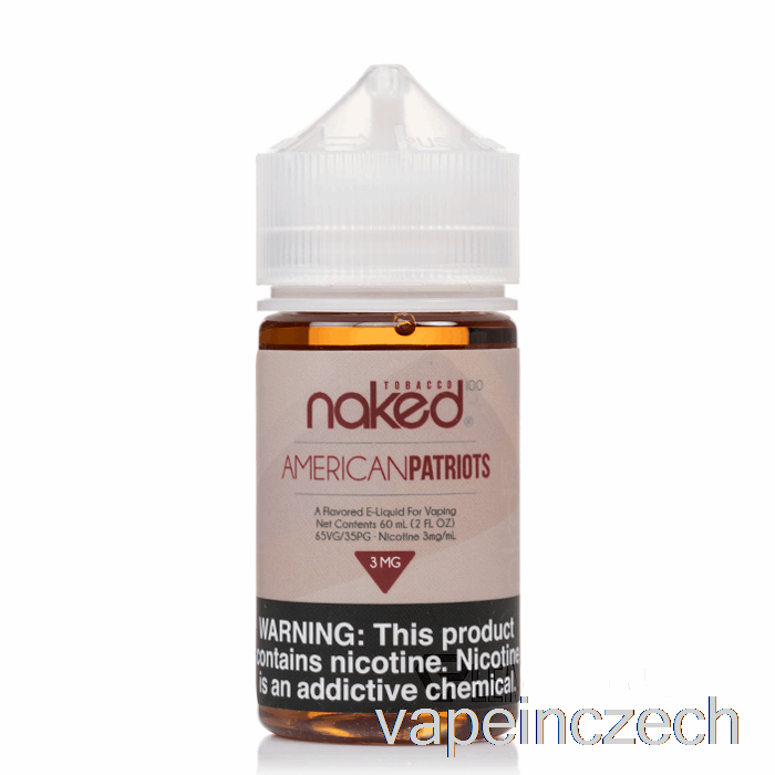 Američtí Patrioti - Nahý 100 Tabák - 60 Ml 6mg Vape Bez Nikotinu